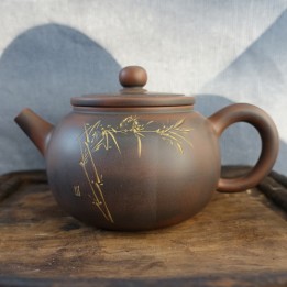 Nixing Teapot "Bird and bamboo" 200cc