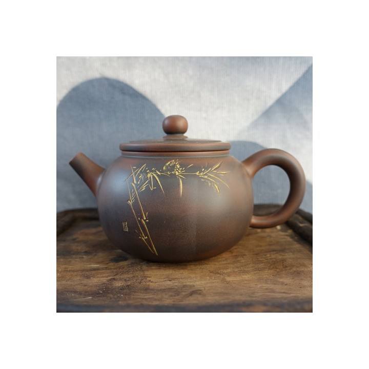 Nixing Teapot "Bird and bamboo" 200cc
