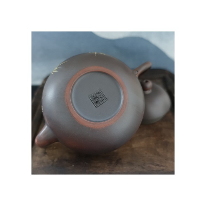 Nixing Pear shaped Teapot "Bird and bamboo" 165ml
