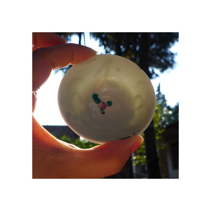 Vintage Famille-rose Cup "Butterflies and Flowers" 35ml