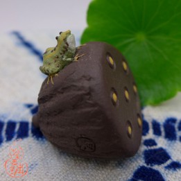 Zisha Clay Tea Pet "Frog and lotus"