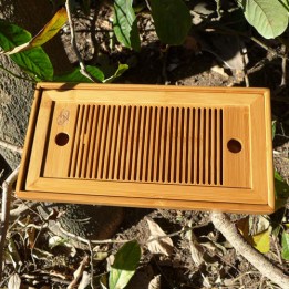 Grid-style Bamboo tea tray (Holding Water) 27×14×3CM