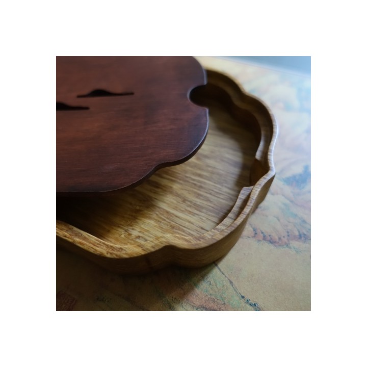 Compressed bamboo Tea Tray “distant mountain”
