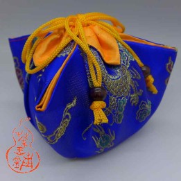Tea ware bag No.17 "Blue Dragon and Phoenix"