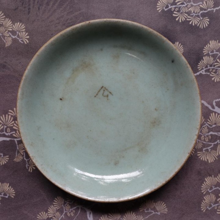 Vintage Celadon Plate Selected Quality B
