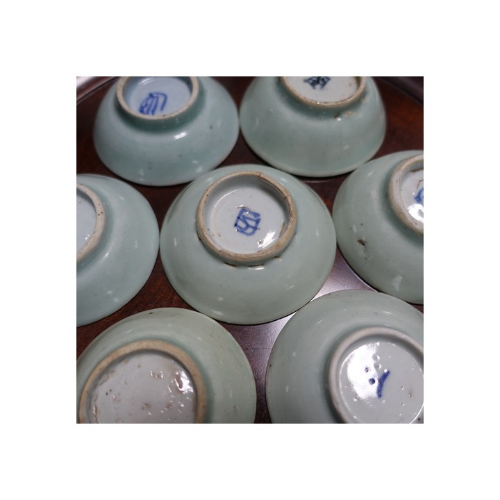 Vintage Celadon Tea Saucer For 60ml Cup
