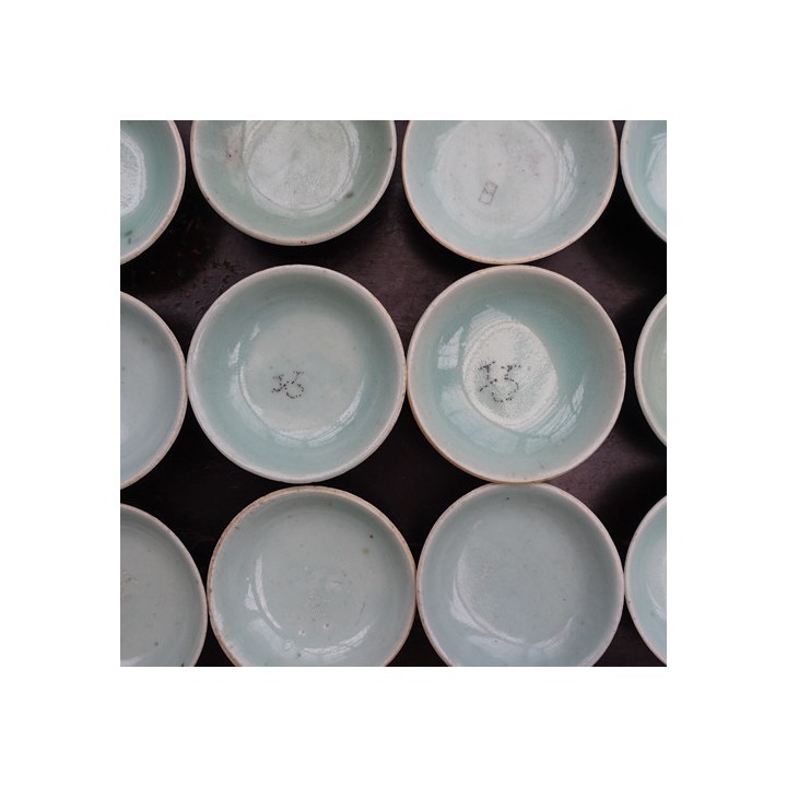 Vintage Celadon Tea Saucer For 30ml Cup