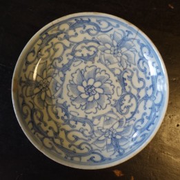 Vintage Blue and White Floral Plate
