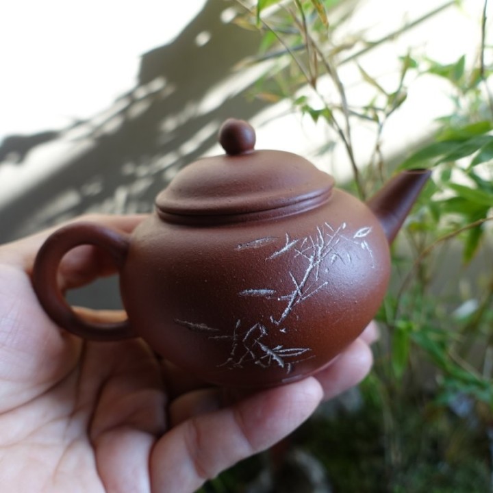 1990s Hongni Shuiping Pot "Bamboo" 110ml