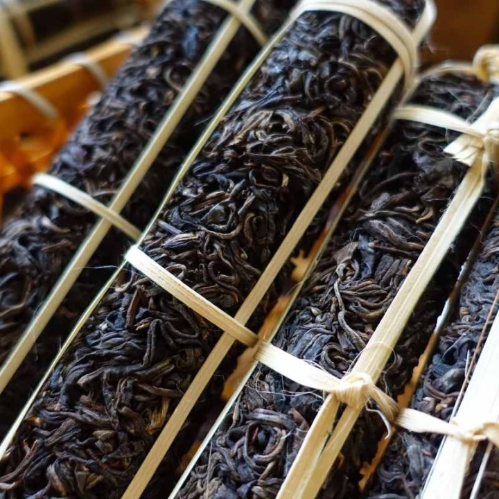 2014 Laos Raw Tea Packed in Bamboo 80g