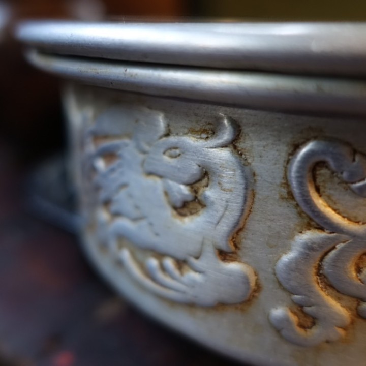 Vintage Chaoshan Gongfu Aluminum Tea Tray
