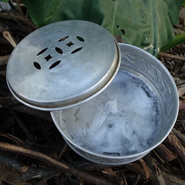 Vintage Chaoshan Gongfu Double Coin Aluminum Tea Tray