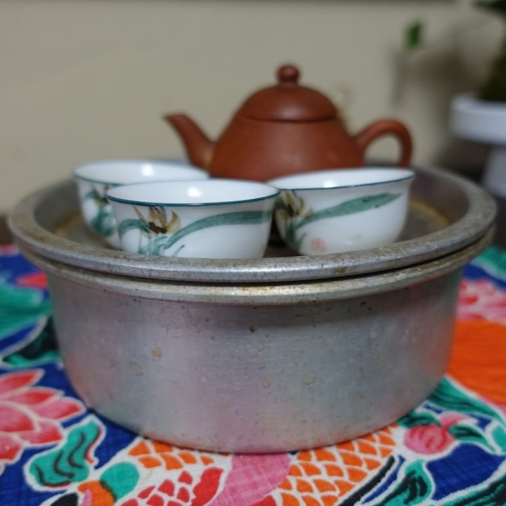 Vintage Chaoshan Gongfu Aluminum Tea Tray D
