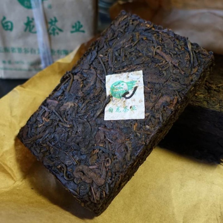 2005 Bailong TF Big Leaf Ripe Pu'er Brick Tea Sample 50g