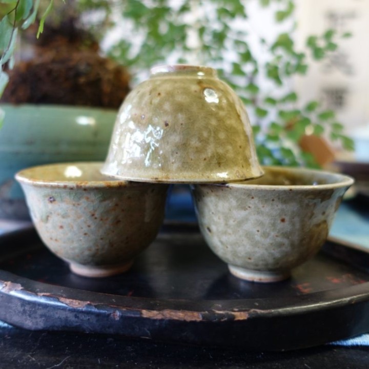 Dali Wood-Ash Glaze Inverted-Rim Teacup 50ml