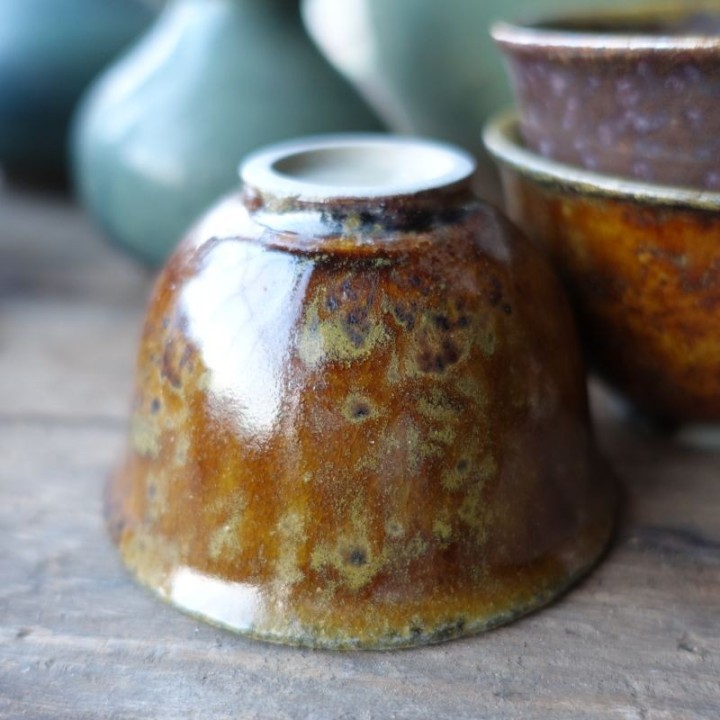 Dali Sauce Glazed Inverted-Rim Teacup 40ml