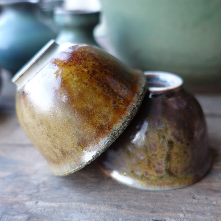 Dali Sauce Glazed Inverted-Rim Teacup 40ml