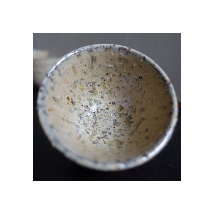 Huaning Handmade Coarse beige glazed teacup 90ml