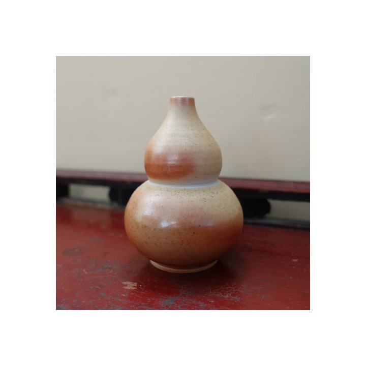 Wood-fired Kiln Glazed Gourd-shaped Vase A