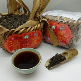 2014 (2017) Three Cranes Brand “Zhi Zhu Chang Le” Liubao Tea 50g