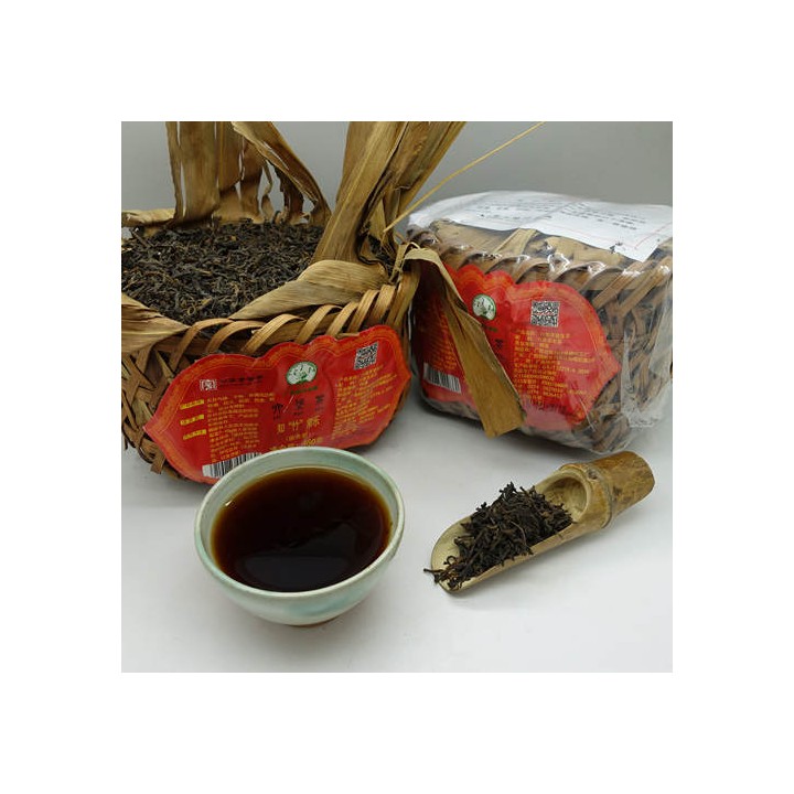 2014 (2017) Three Cranes Brand “Zhi Zhu Chang Le” Liubao Tea 50g