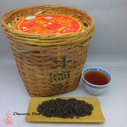 2016 (2014) Wuzhou TF Three Cranes Brand  "3406" 3rd grade Liubao Tea 100g