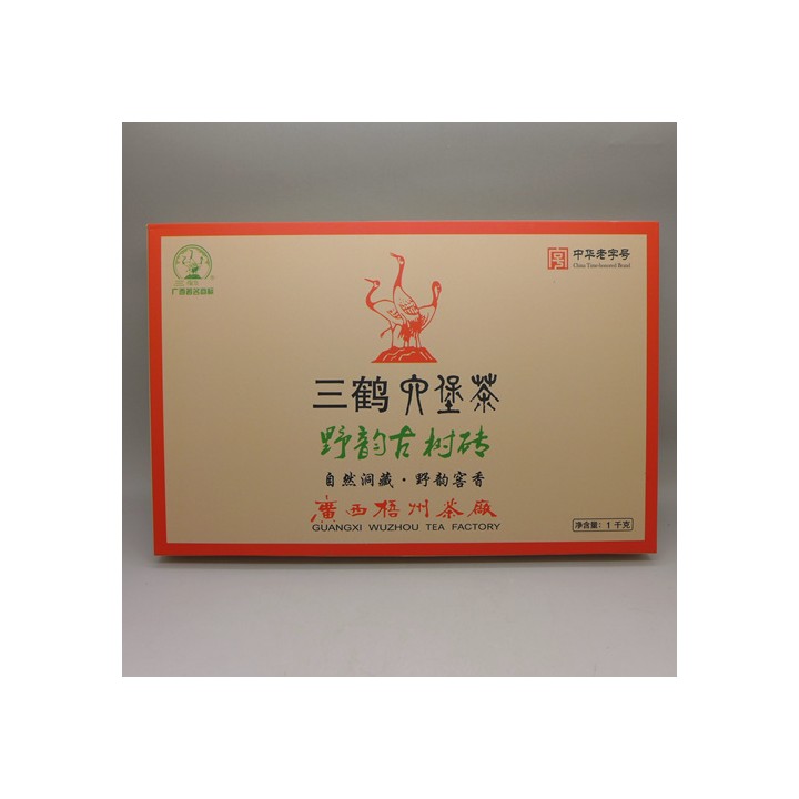 2014 (2018) Three Cranes Brand “Ye Yun Gu Shu” Liubao Brick Tea 1kg