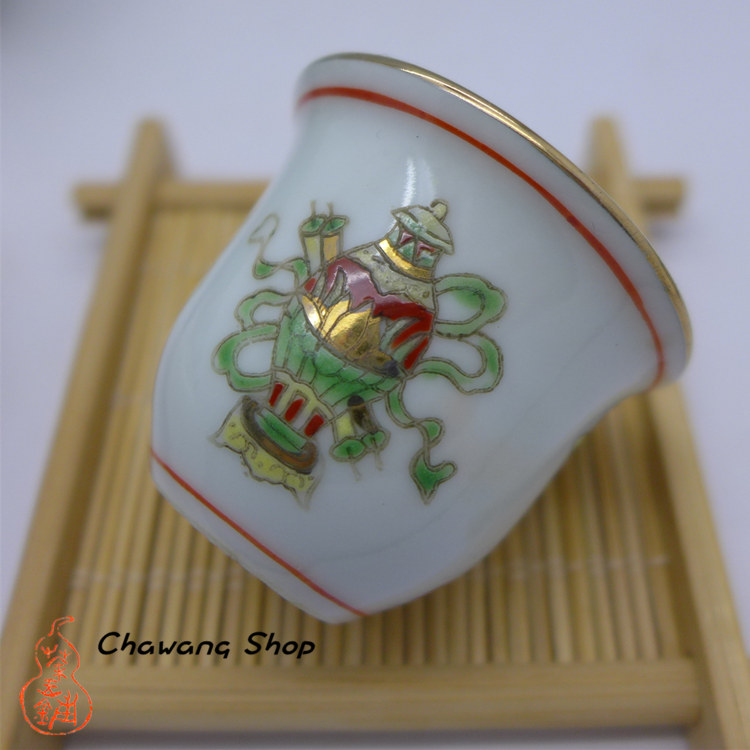 Jingdezhen Vintage Hand Painted Tea Cup "Bo Gu" 20cc