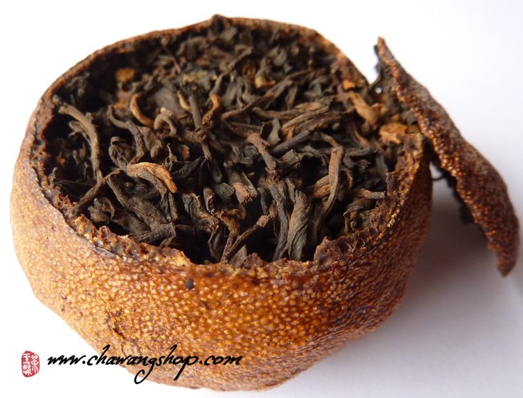 2012 Jinma (Golden Horse Brand) ripe puerh in tangerine 8685 Song Xiang