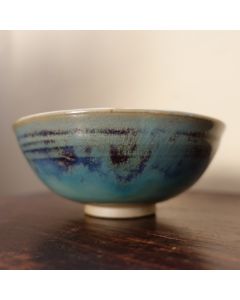 Dragon Kiln Flambed Glazed Huaning Pottery Bowl D 300ml