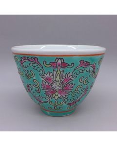 Jingdezhen Vintage Hand Painted Tea Cup "Green Yang Lian" 90cc