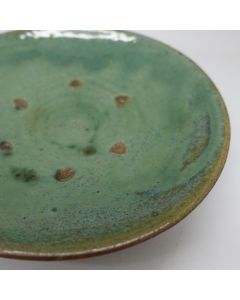 Vintage Lufeng Pottery Green Plate "B"