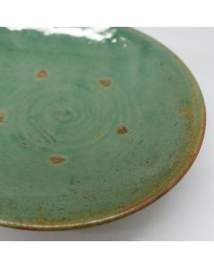 Vintage Lufeng Pottery Green Plate "C"