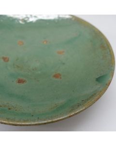 Vintage Lufeng Pottery Green Plate "D"