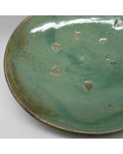 Vintage Lufeng Pottery Green Plate "E"