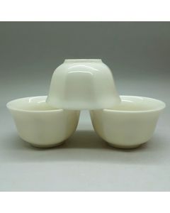 Chaozhou Off-white Gongfu Tea Cups 30ml - a set of three