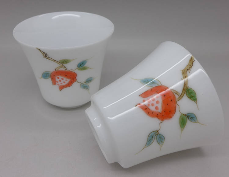 Hand Painted Pomegranate Cup 55ml