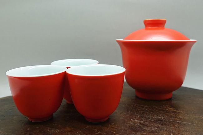 coral red Gaiwan