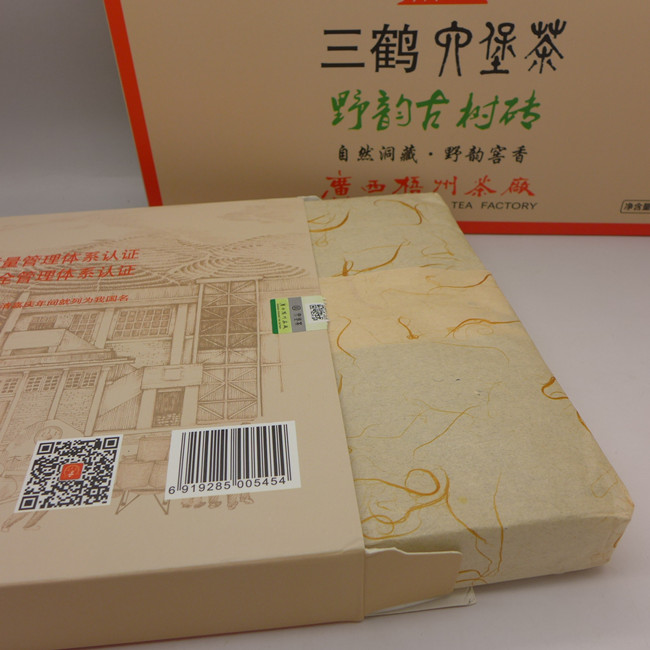 2014 (2018) Three Cranes Brand “Ye Yun Gu Shu”  Liubao Brick Tea 50g