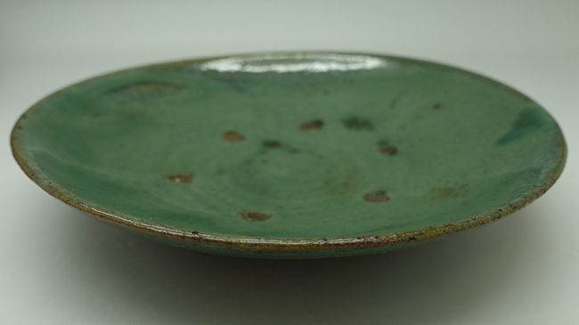 Vintage Lufeng Pottery Green Plate "B"