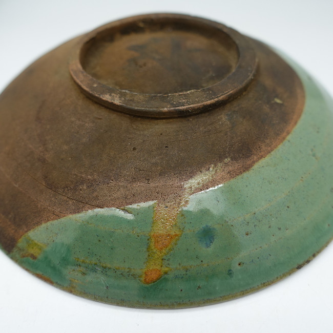 Vintage Lufeng Pottery Green Plate "D"