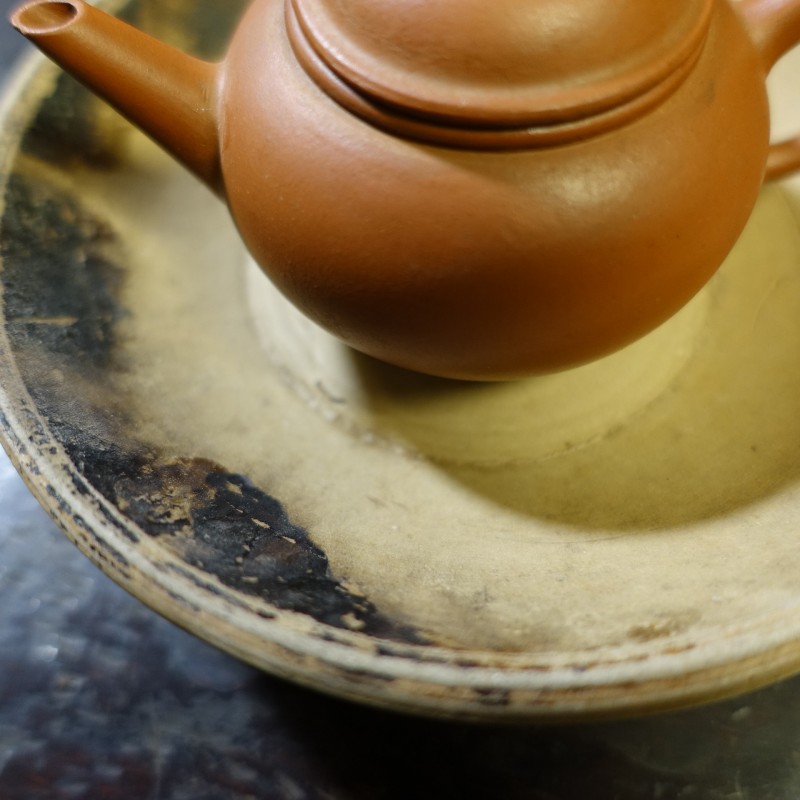 Vintage Lufeng Pottery Tea Boat C